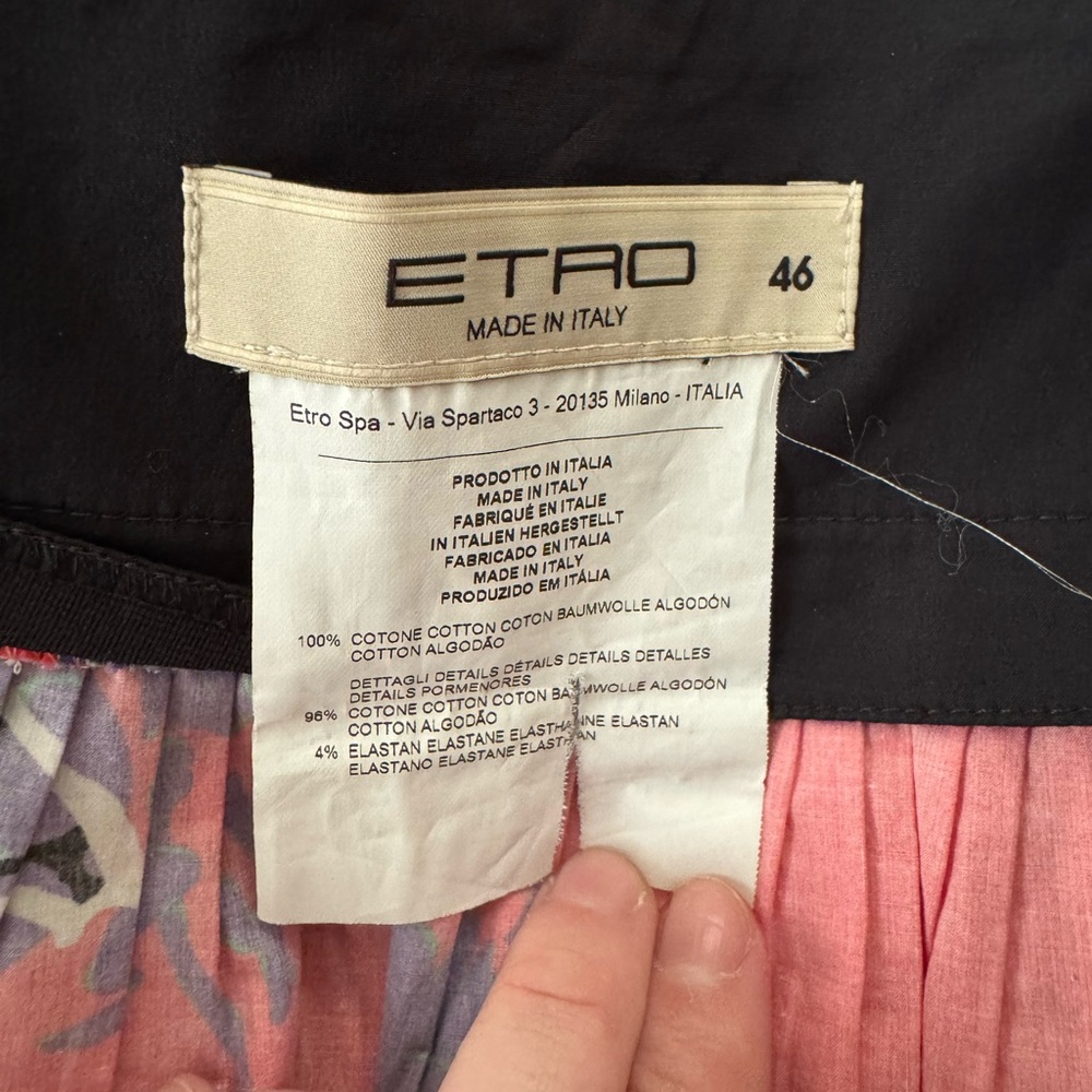 Etro Vibrant Midi Skirt with Purple, Red and Green Accents - Picture 2 of 8